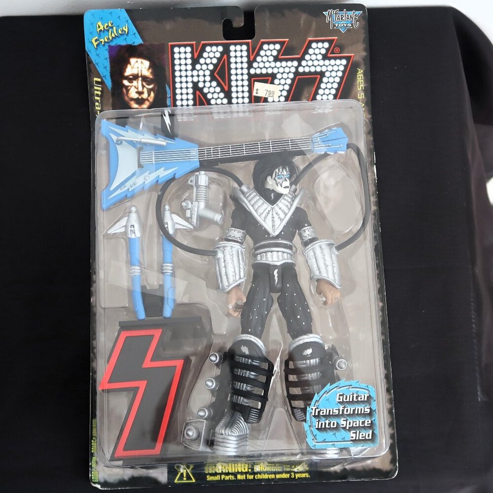 McFarlane Toys Kiss Ace Frehley Guitar Transforms into Space Sled Action Figure - Picture 2 of 9